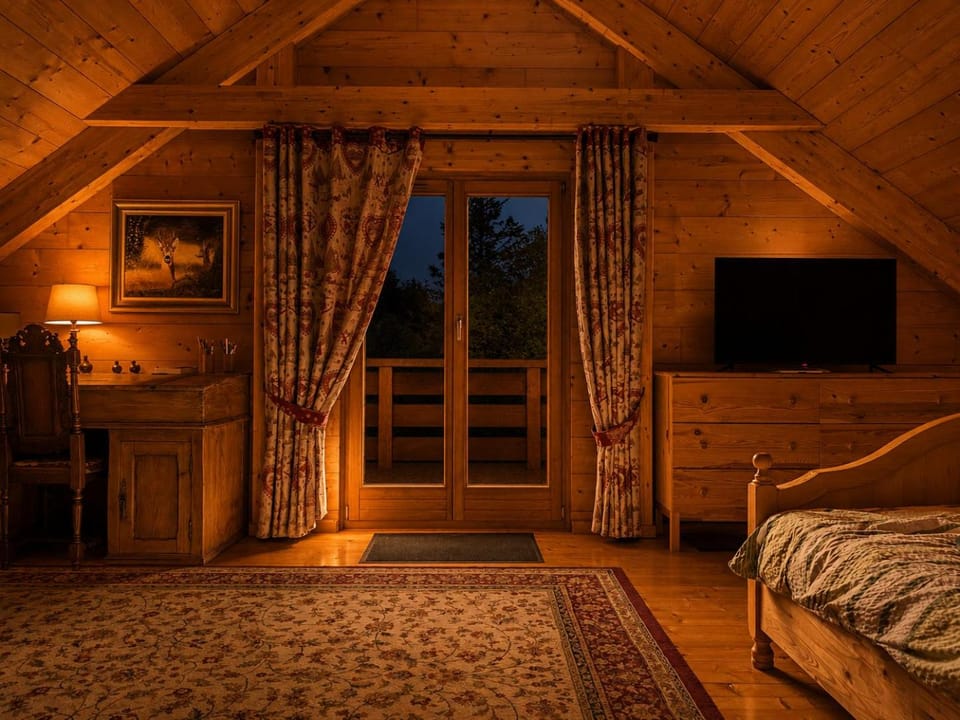 Bed, TV and multimedia, Seating area, Bedroom, storage, storage