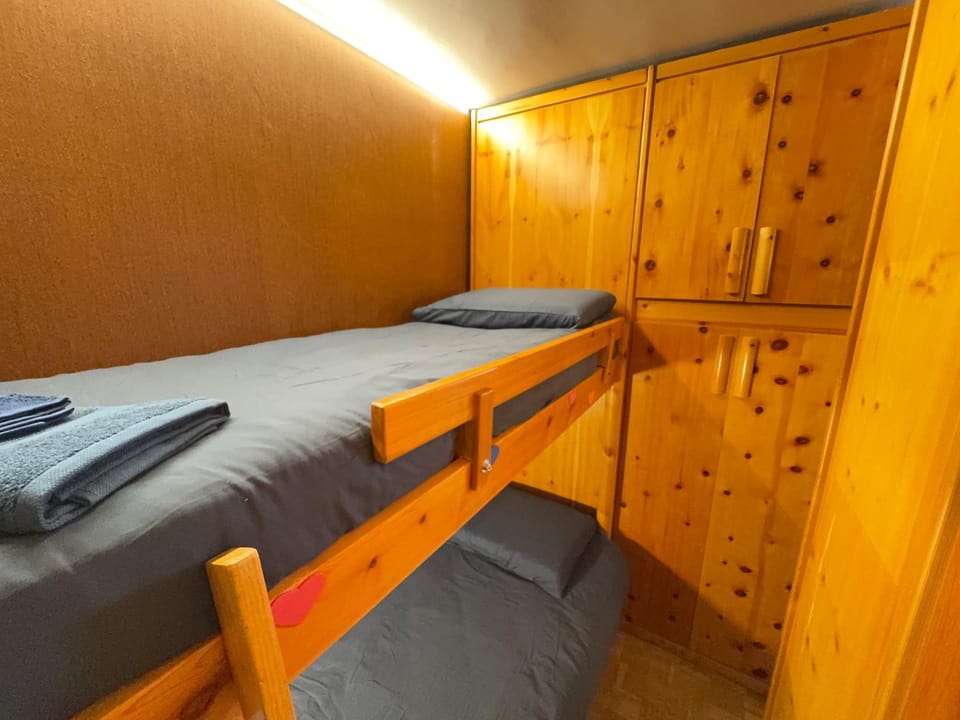 Bed, Photo of the whole room, Bedroom, bunk bed, wardrobe