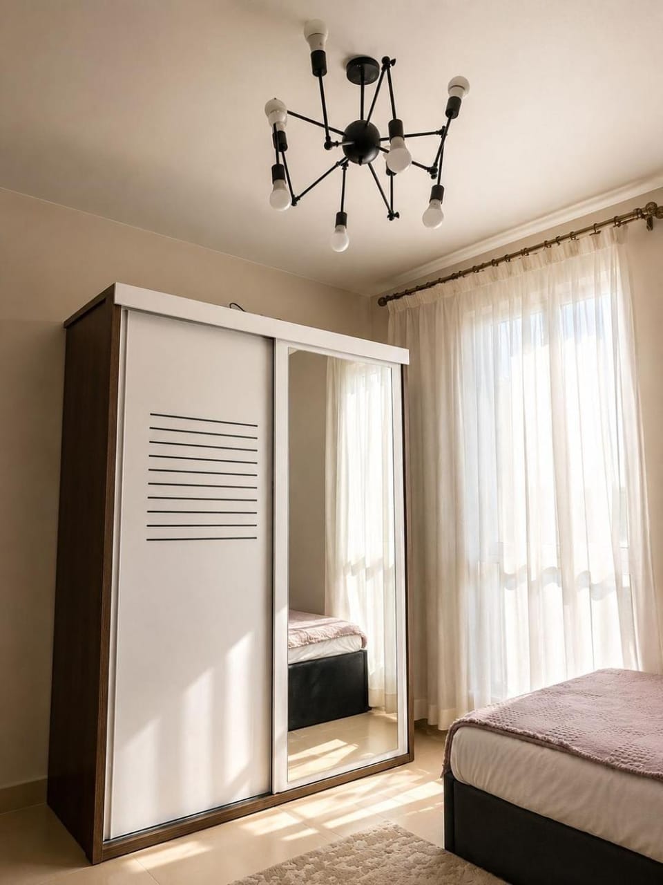 Bed, Photo of the whole room, Bedroom, wardrobe