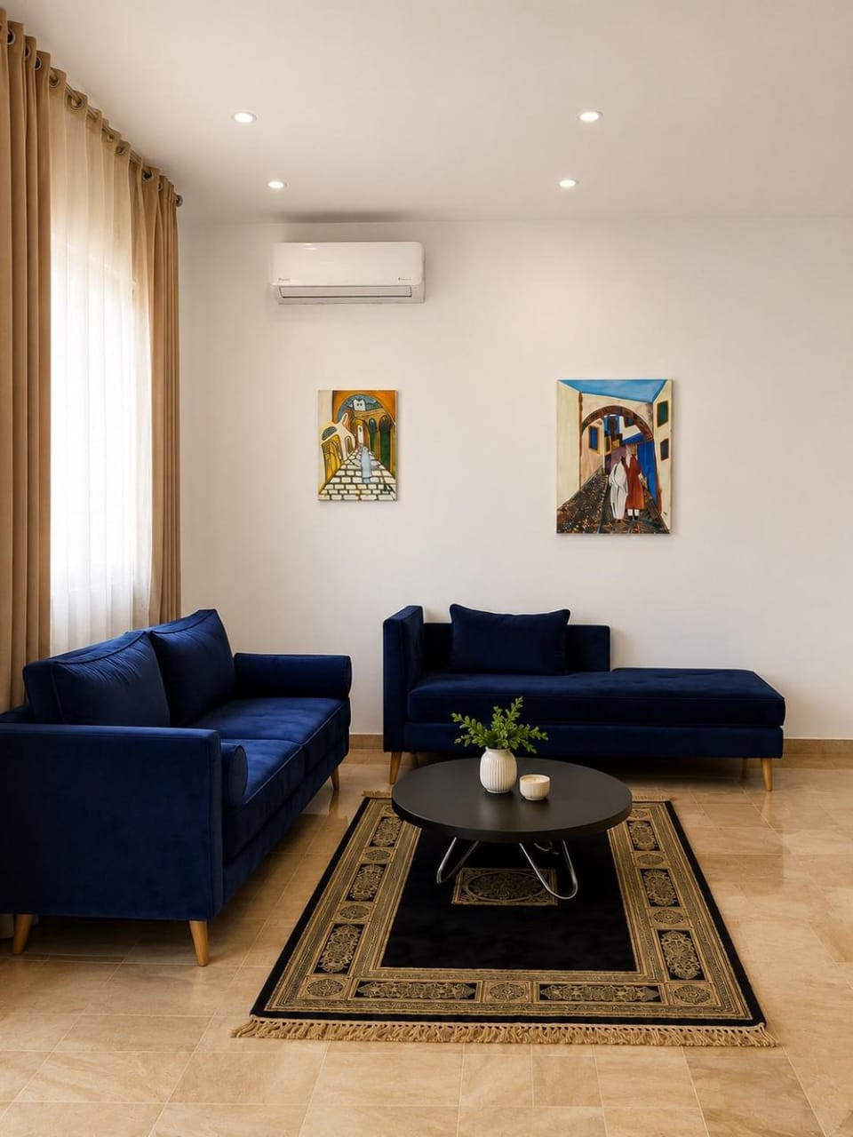 Living room, Seating area, air conditioner