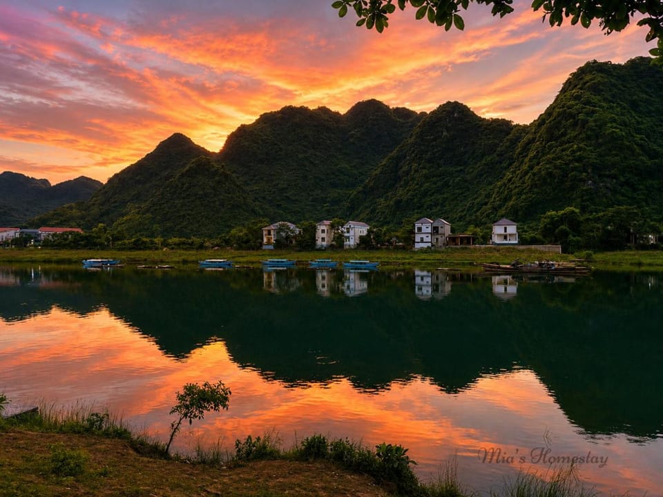 Nearby landmark, Mountain view, River view, Sunrise