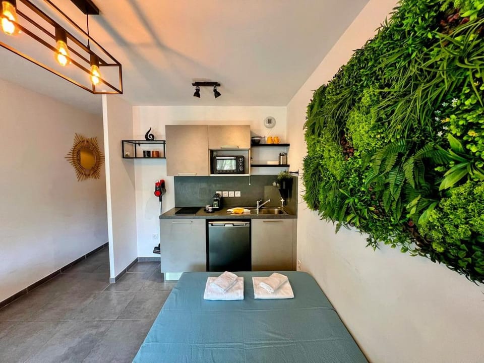 Living room, kitchen