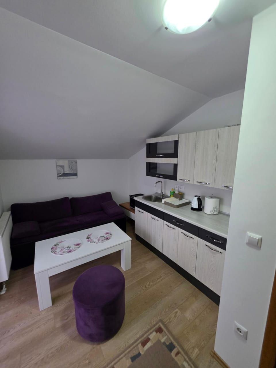 Living room, kitchen