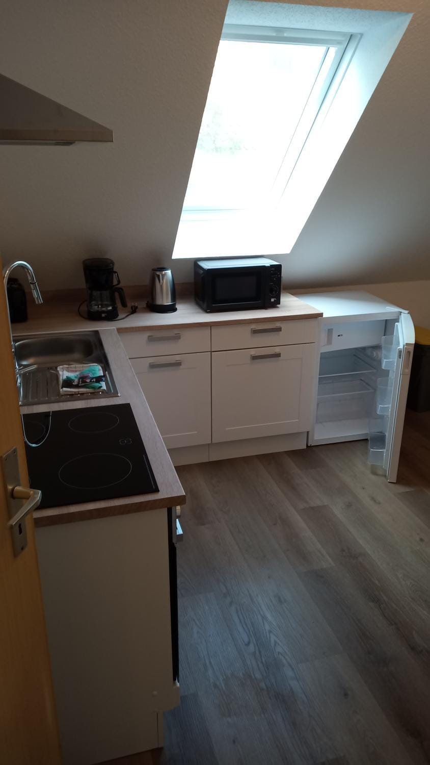 Kitchen or kitchenette, oven, stove