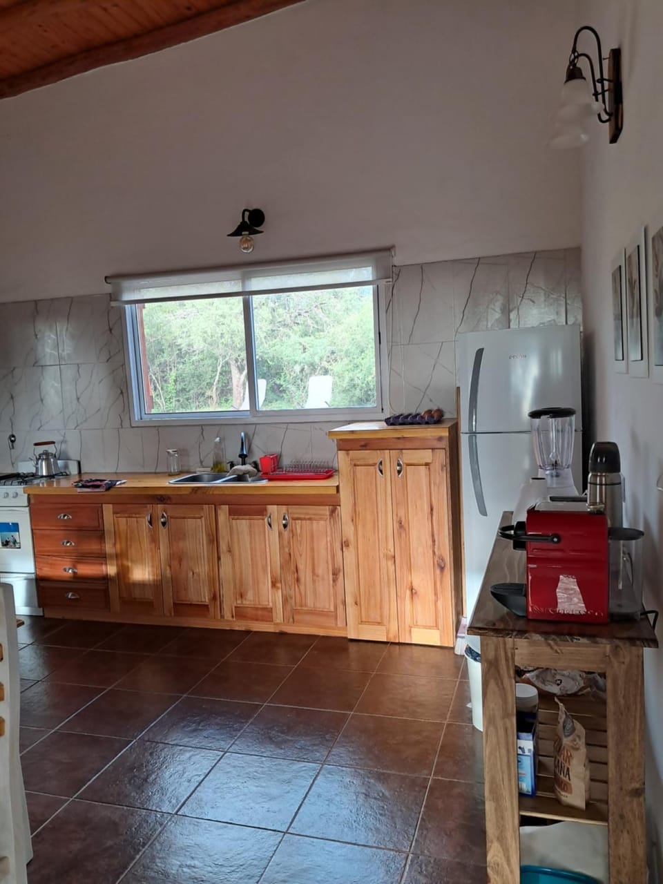 Kitchen or kitchenette, toaster