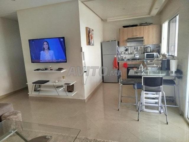 Appart spacieux avec une grande terrasse vitrée et meublée à sidi rahal Apartment in Casablanca-Settat