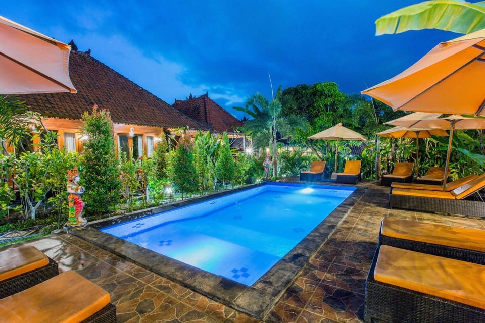 Patio, Garden, Pool view, Swimming pool, sunbed