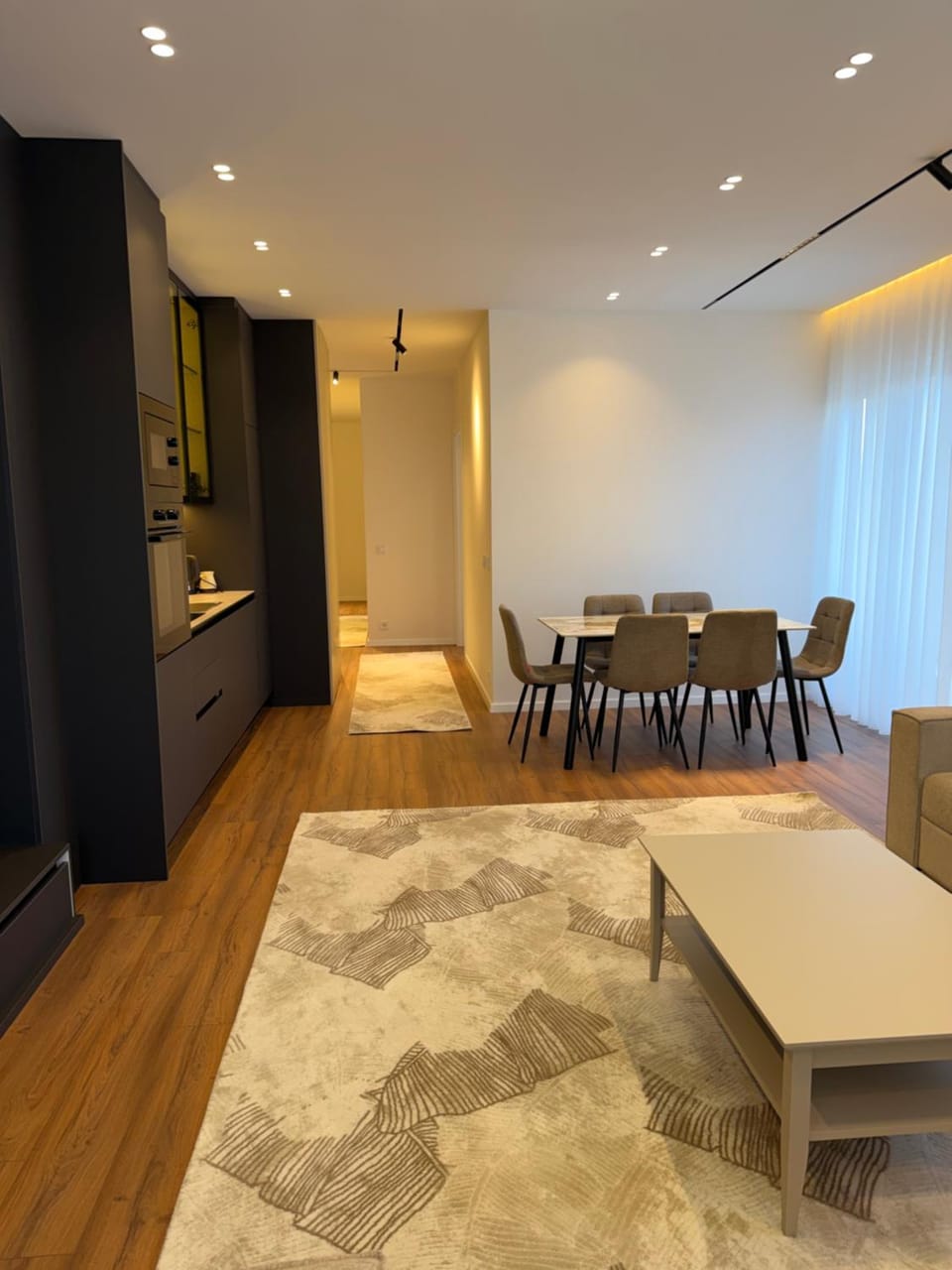 Kitchen or kitchenette, Living room, Dining area