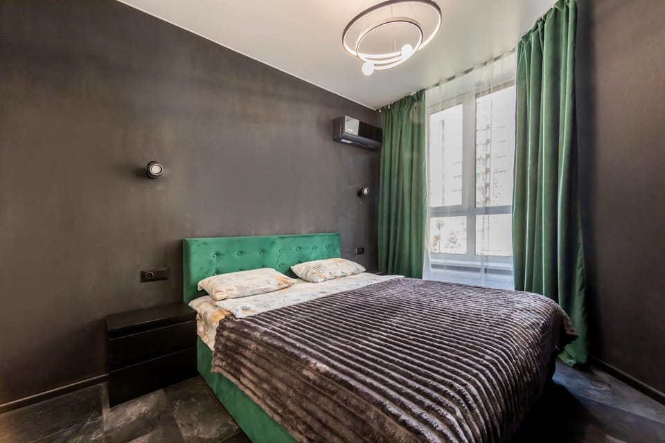 Bed, Photo of the whole room, Bedroom, air conditioner