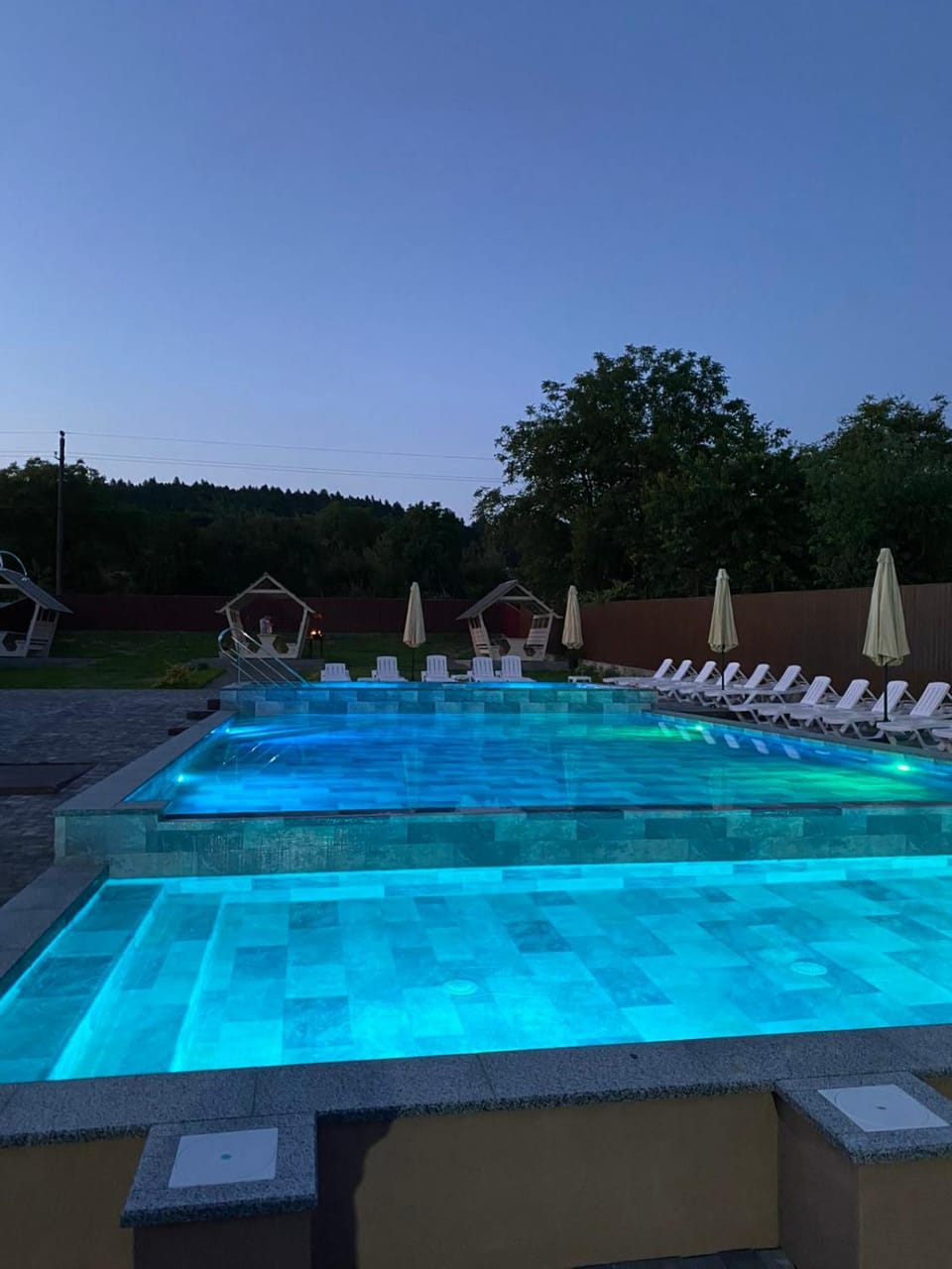 Natural landscape, Pool view, Swimming pool, sunbed