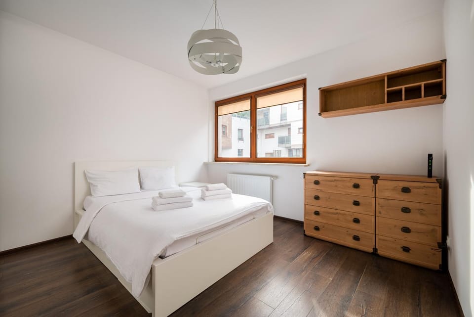 Bed, Photo of the whole room, Bedroom, towels, wardrobe