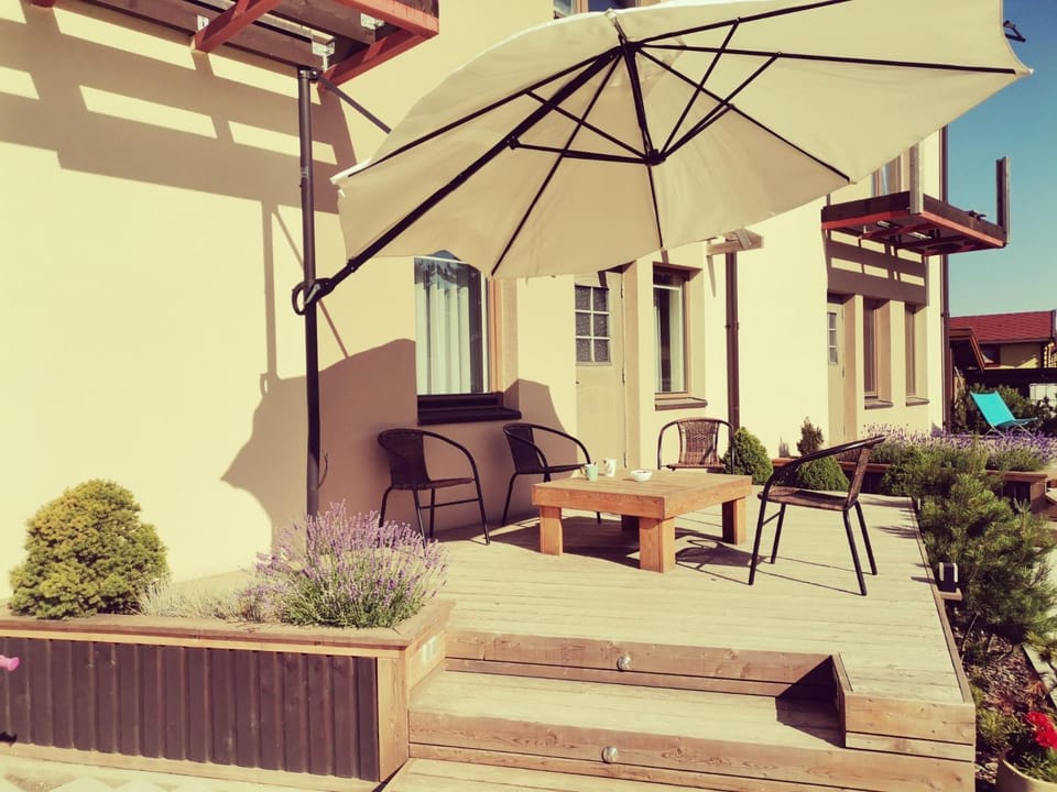 Patio, Day, Balcony/Terrace, Seating area, Garden view