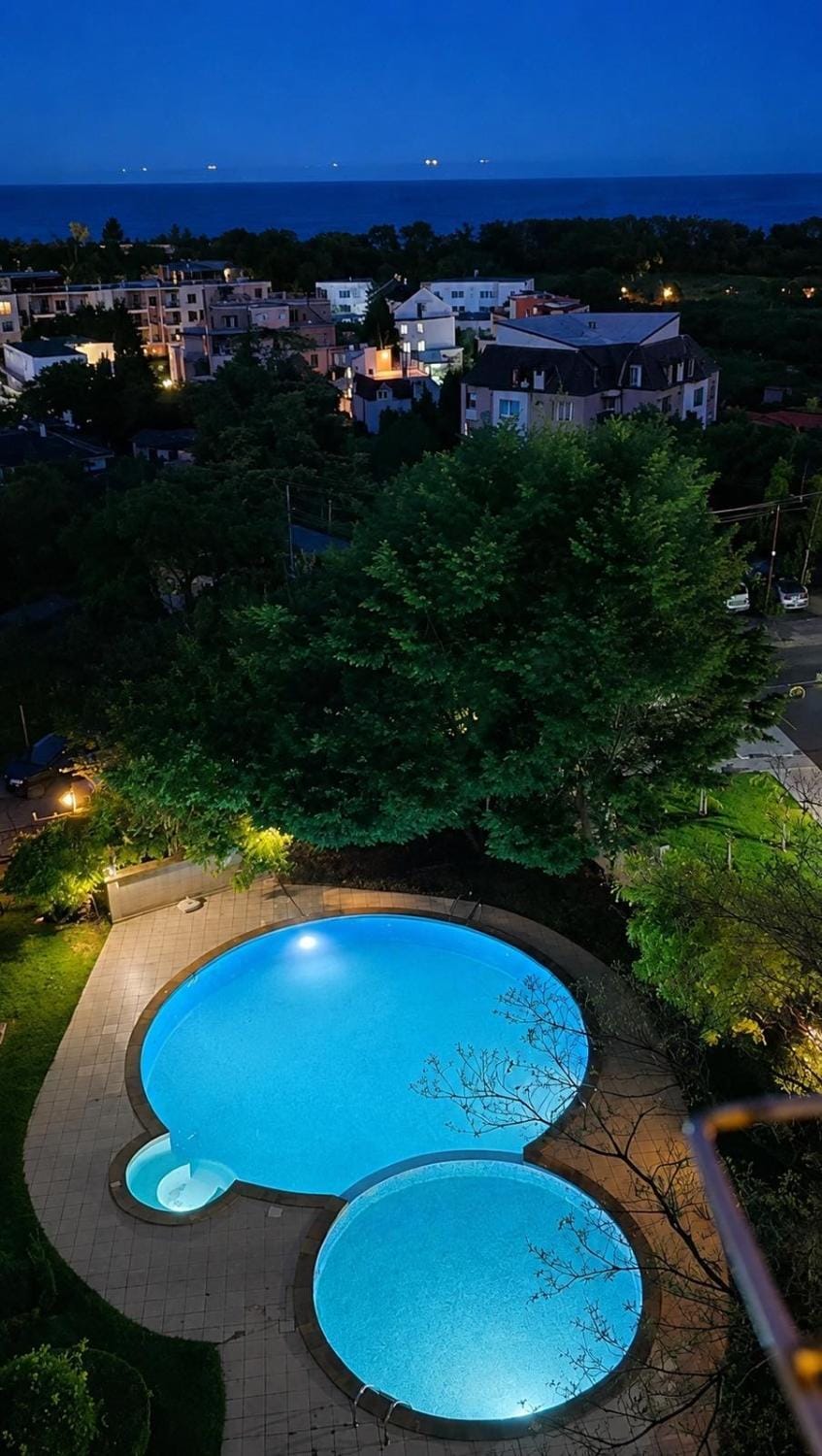 Night, Natural landscape, Pool view, Swimming pool
