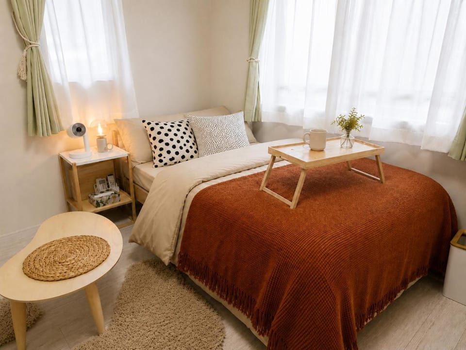 Bed, Bedroom, internet, air conditioner