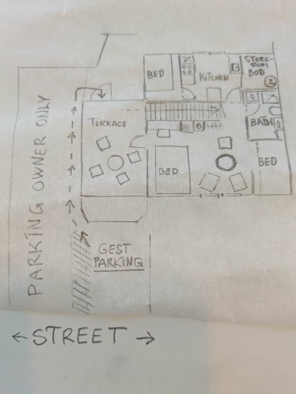 Bird's eye view, Floor plan, Parking