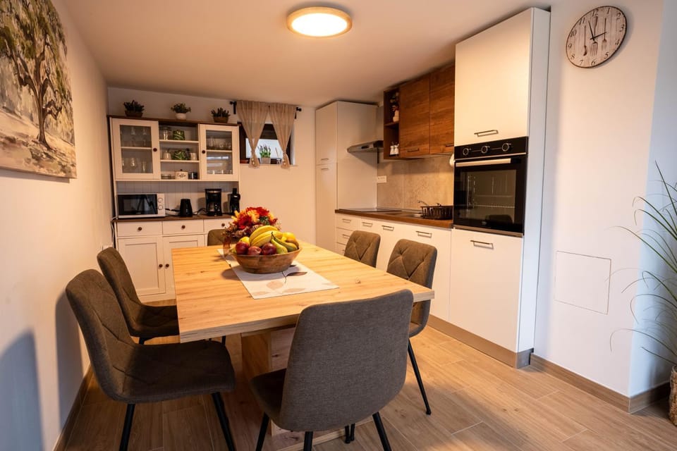 Dining area, oven, stove, kitchen