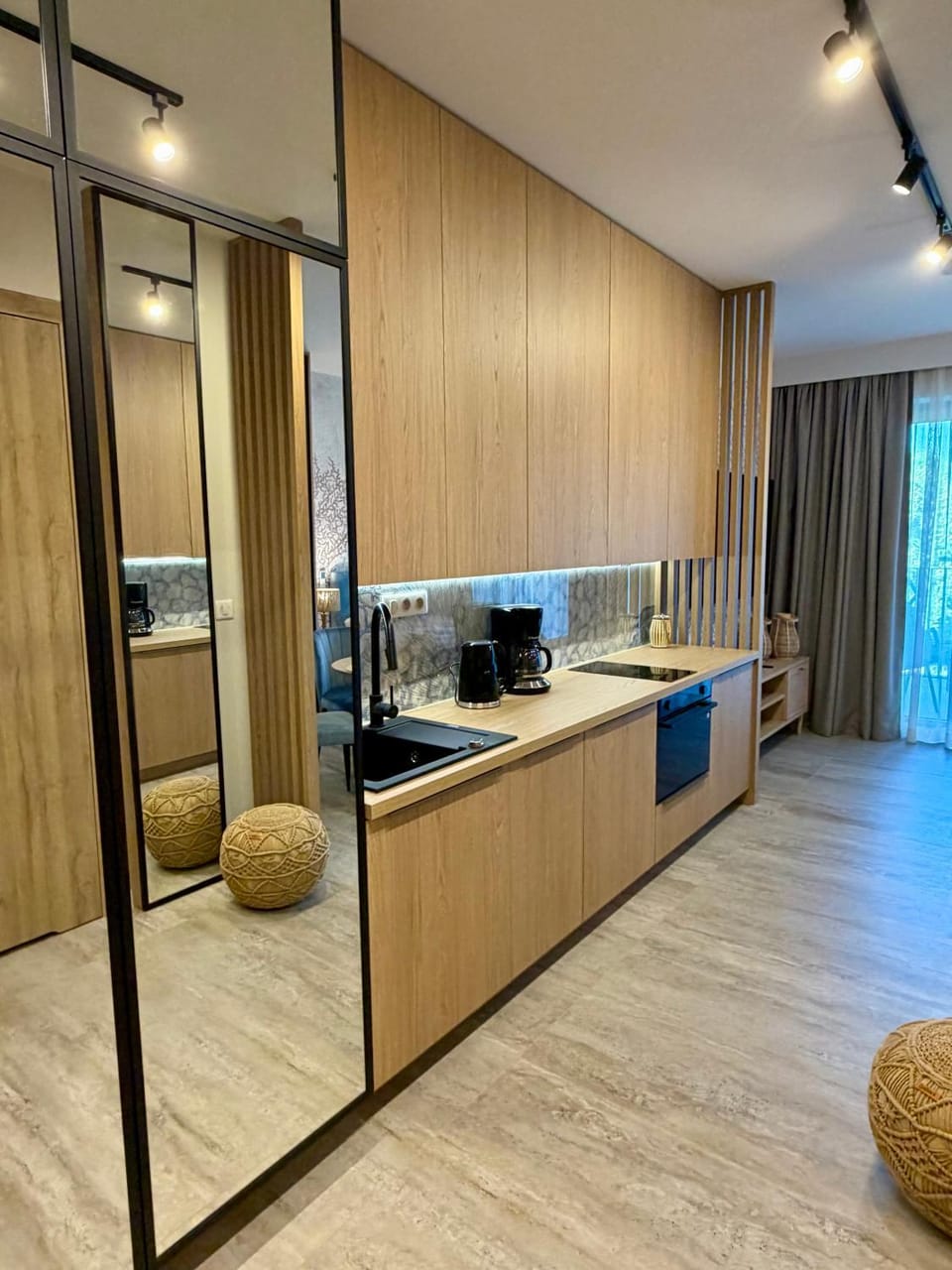 Kitchen or kitchenette, wardrobe