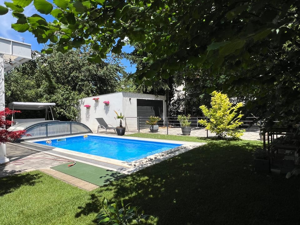 Patio, Natural landscape, Garden, Swimming pool