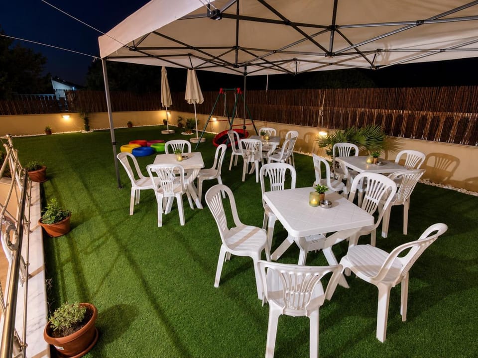 Property building, Night, Children play ground, Garden, Garden, Area and facilities, children, young children