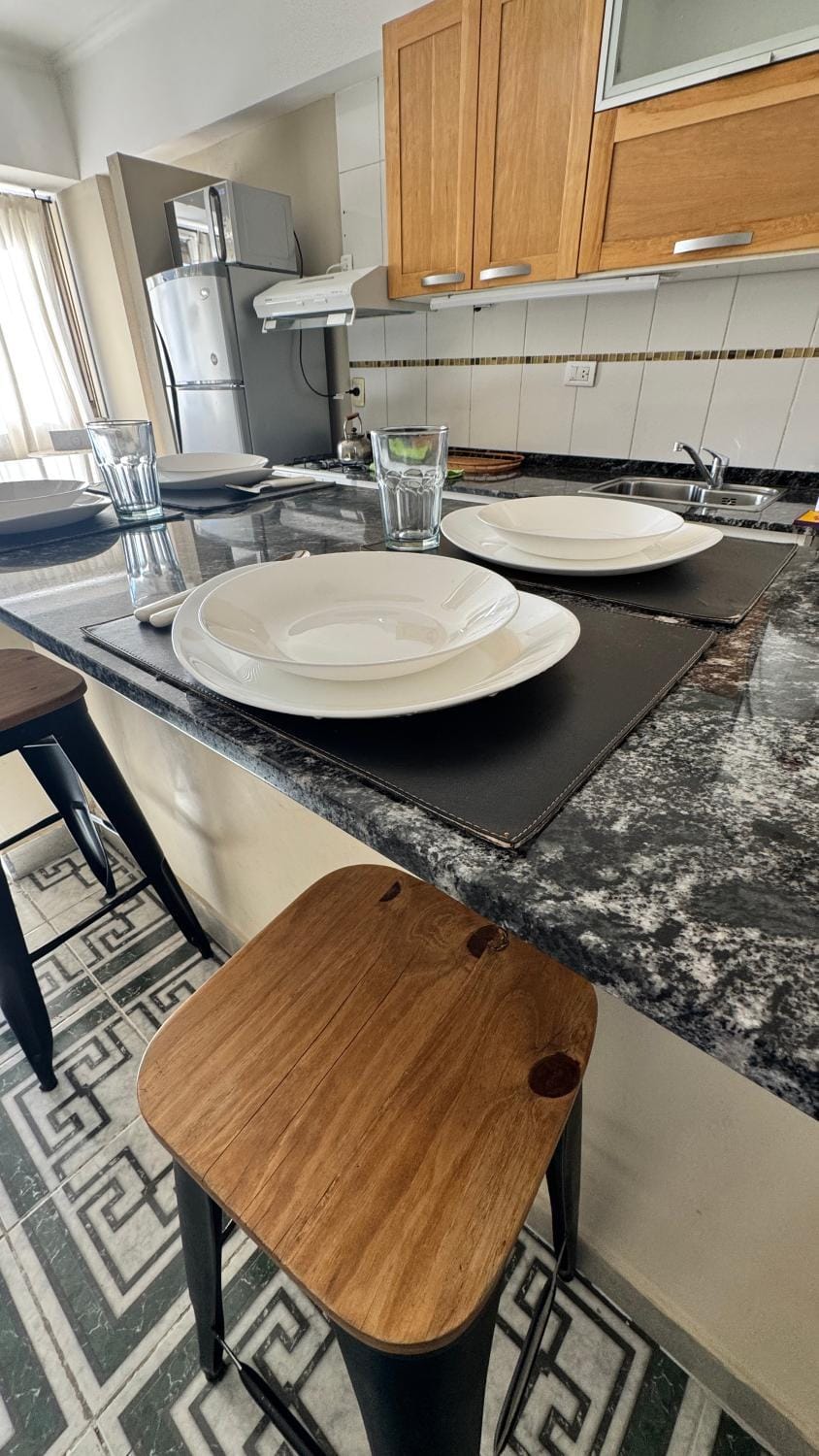 Kitchen or kitchenette, Dining area, stove