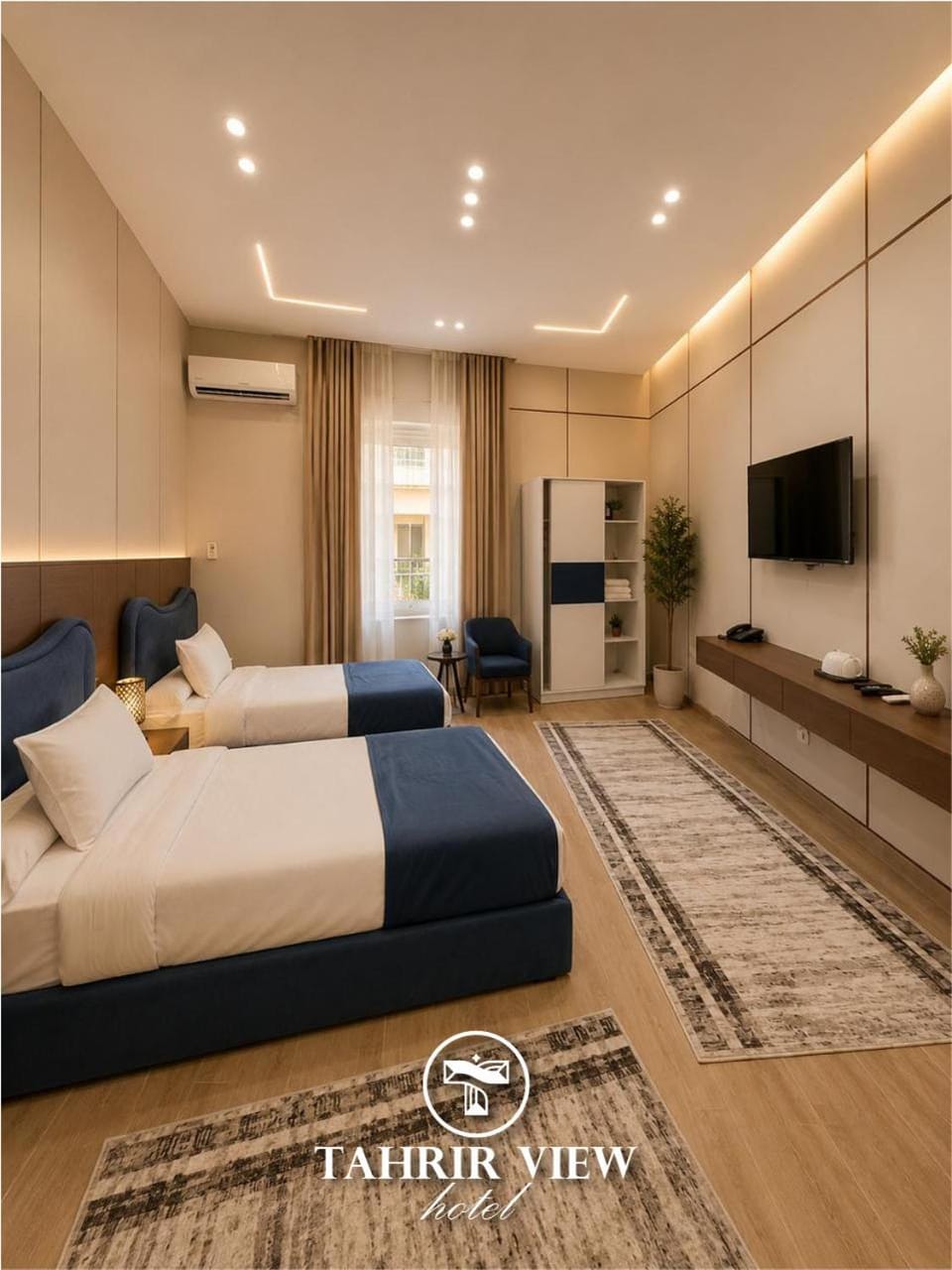 Bed, TV and multimedia, Photo of the whole room, Seating area, Bedroom, air conditioner