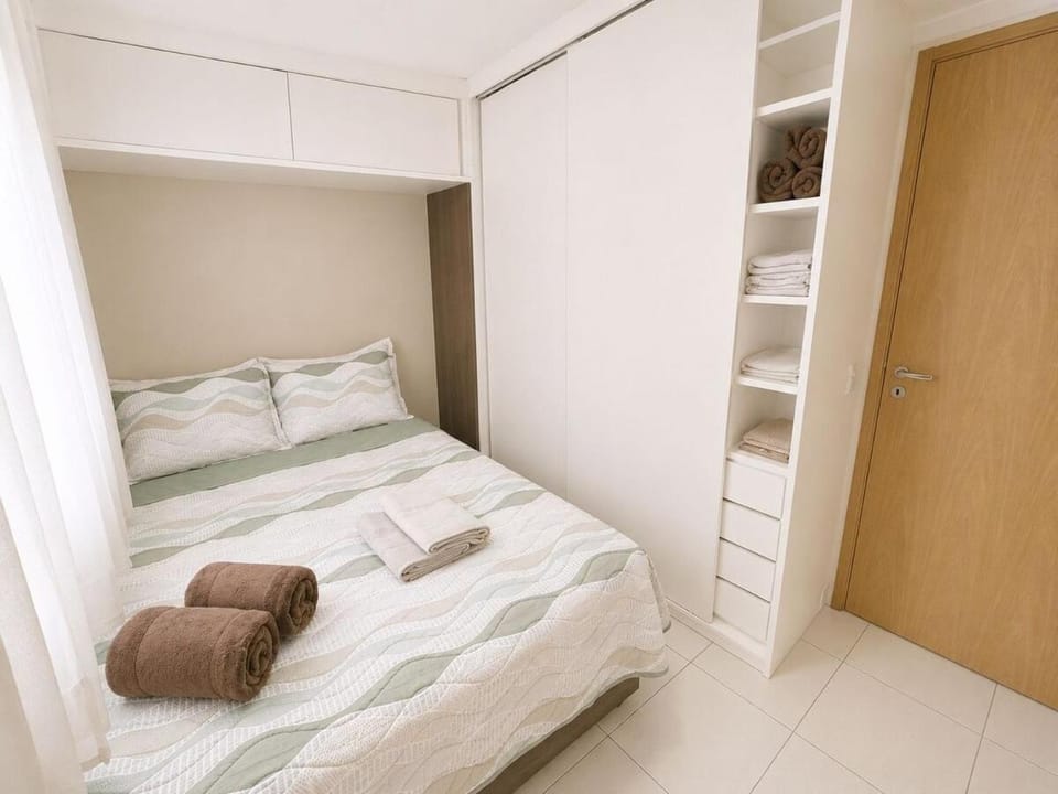 Bed, Photo of the whole room, Bedroom, towels, wardrobe