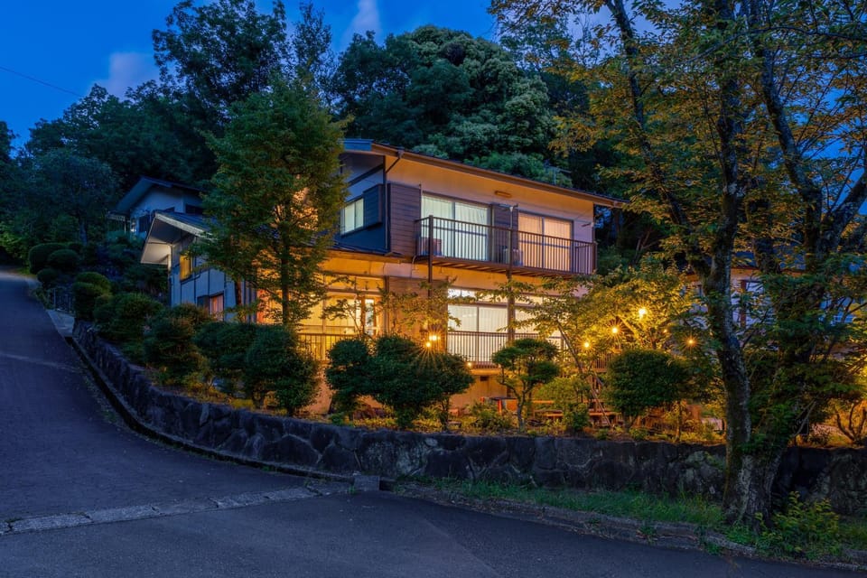 Property building, Night, Garden
