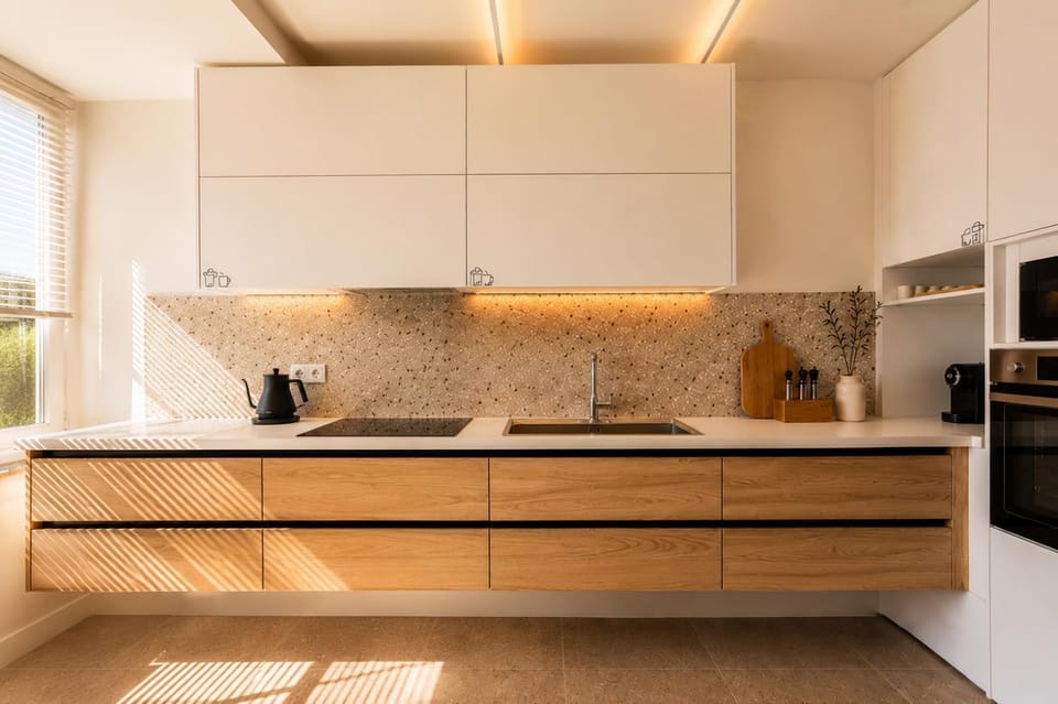 Kitchen or kitchenette, oven, stove