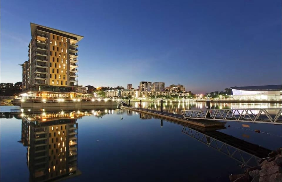 Property building, Night, City view, Lake view