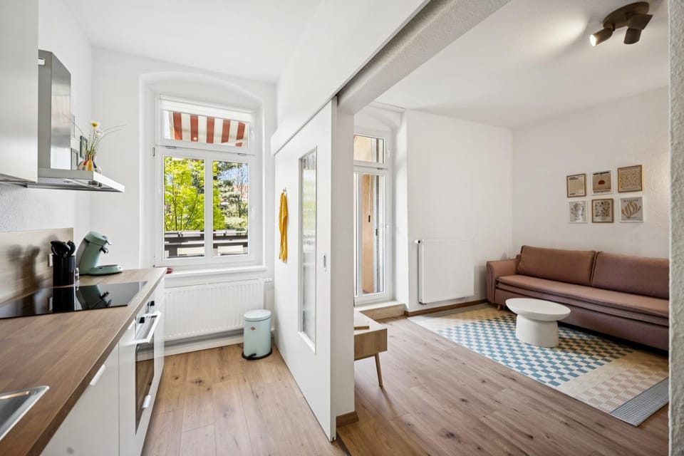 Living room, kitchen