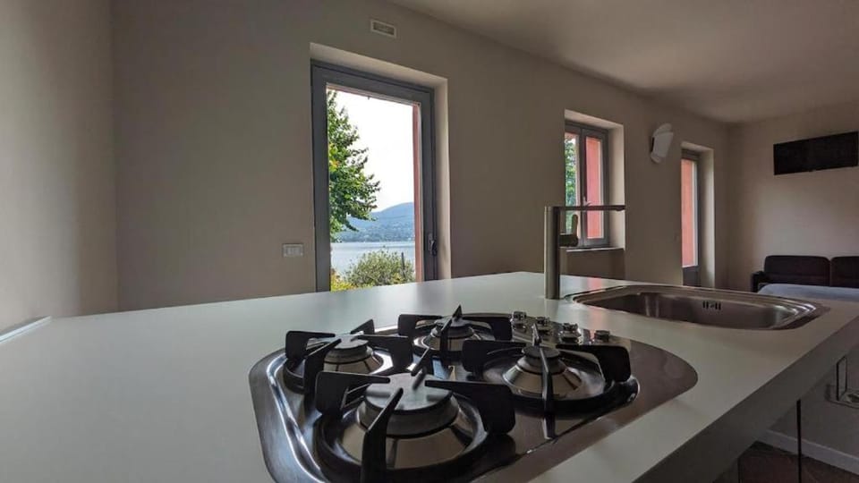 Kitchen or kitchenette, Garden view, Lake view, Mountain view, stove, kitchen