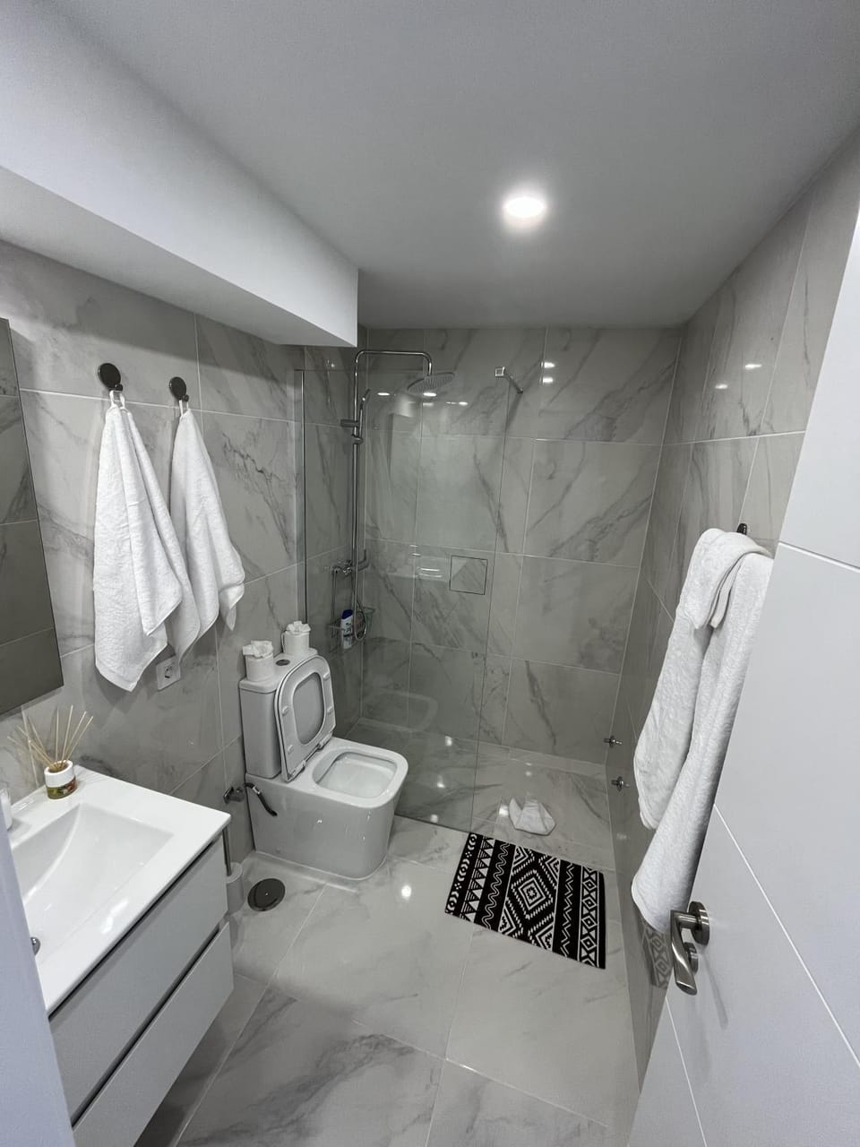 Shower, Toilet, Bathroom, hair dryier