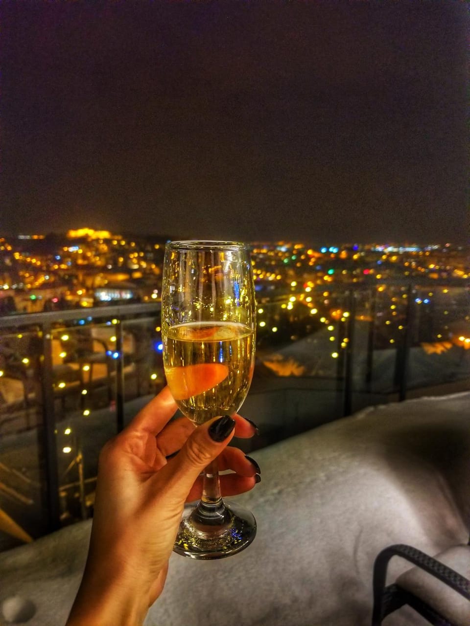 Night, Winter, Balcony/Terrace, On site, City view
