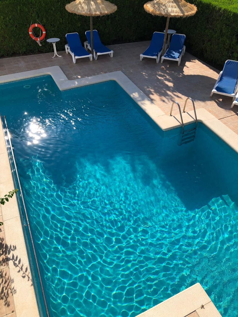 Pool view, Swimming pool, sunbed