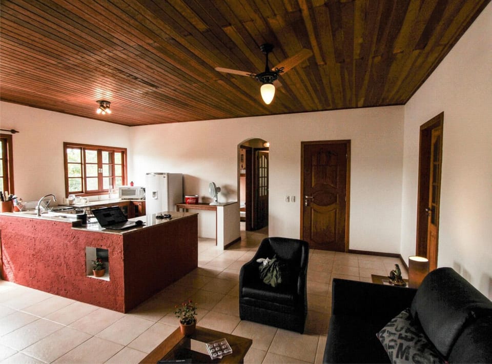Kitchen or kitchenette, Living room, Decorative detail, Seating area
