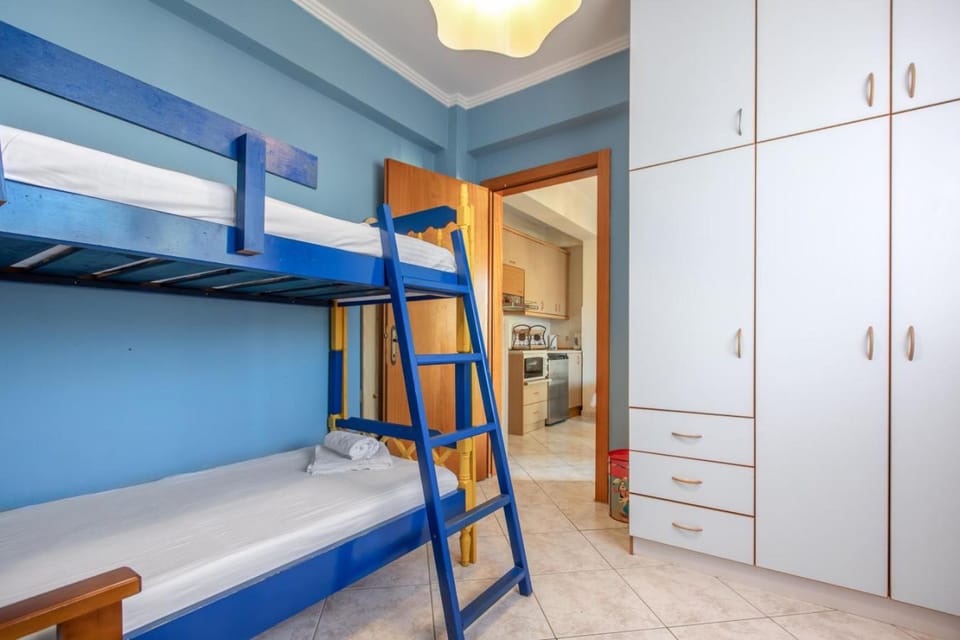 bunk bed, wardrobe