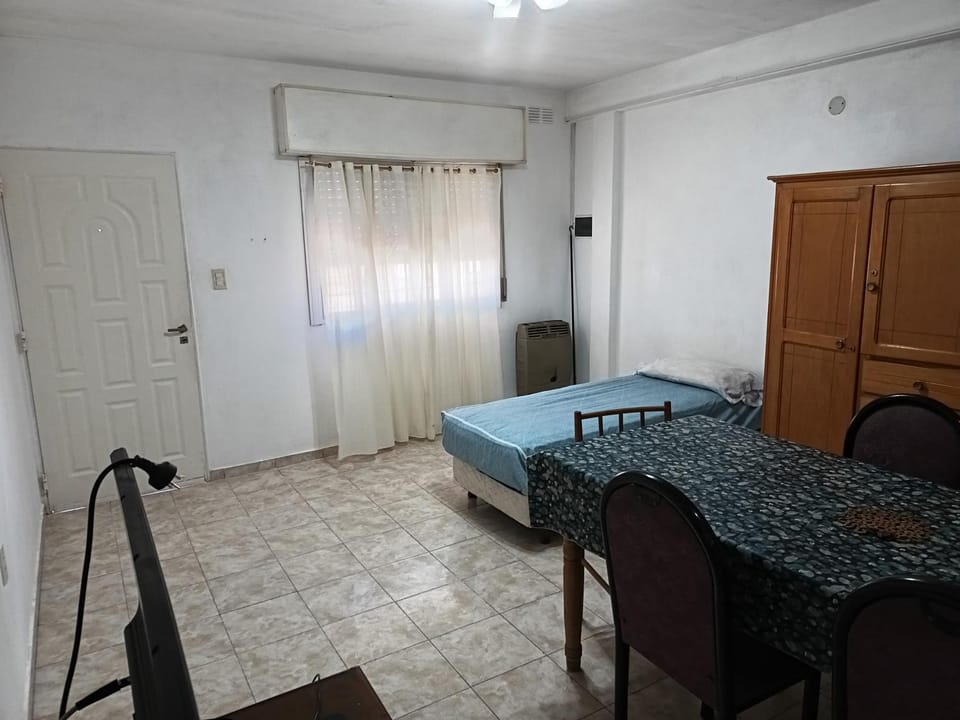 Bed, Dining area, wardrobe
