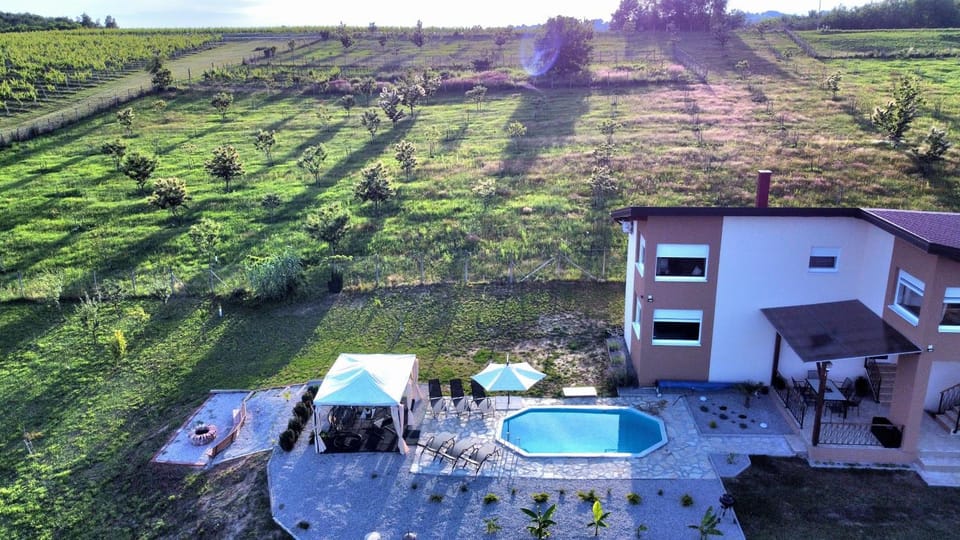 Property building, Patio, Garden, Garden view, Pool view, Swimming pool, sunbed