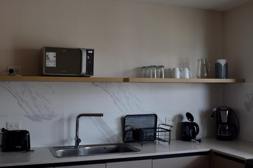 Kitchen or kitchenette, toaster