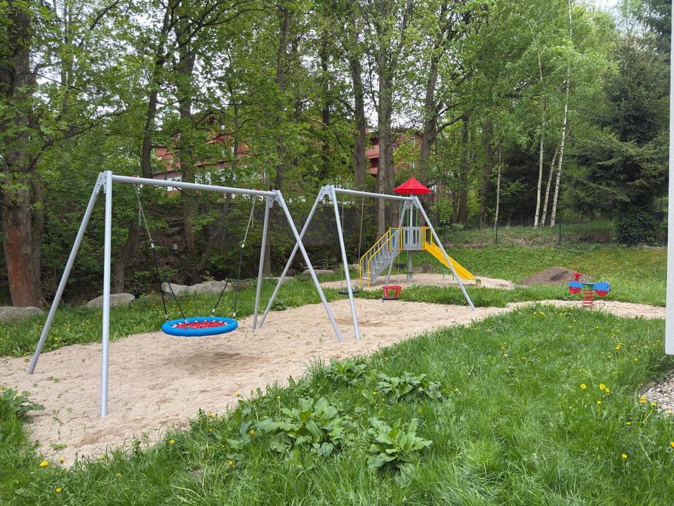 Spring, Day, Natural landscape, Children play ground, Garden, Garden view