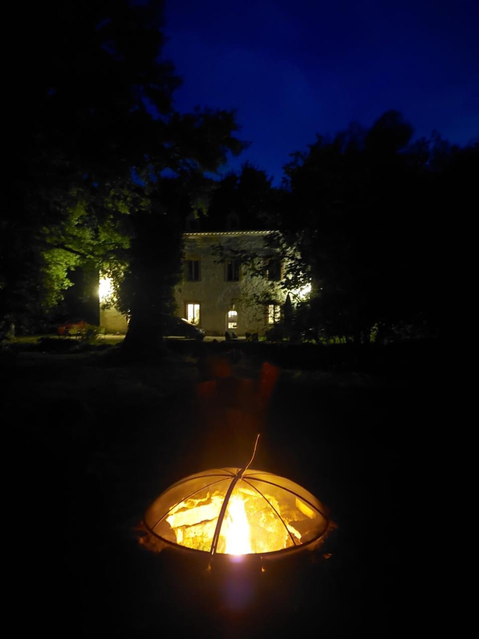 Property building, Night, Natural landscape, Garden, Garden view