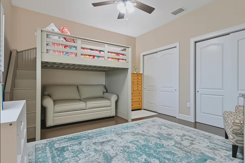 Bed, Seating area, Bedroom, bunk bed, wardrobe