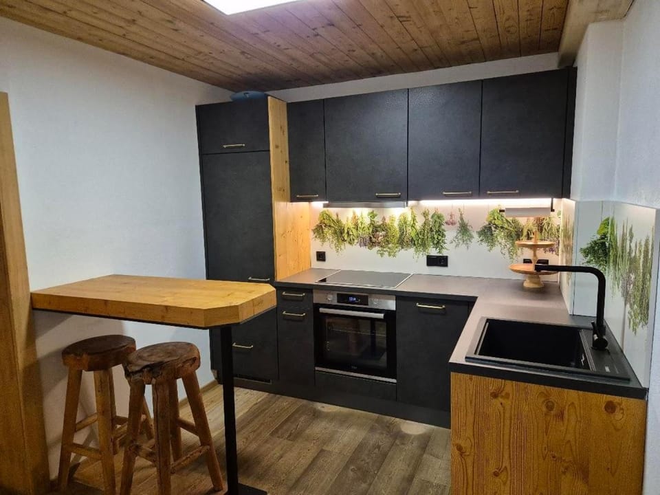 Kitchen or kitchenette, Dining area, stove