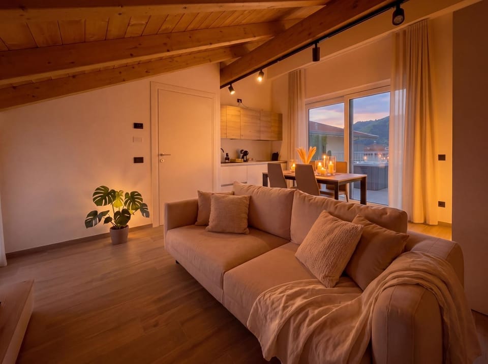 Natural landscape, Living room, Seating area, Dining area, Mountain view