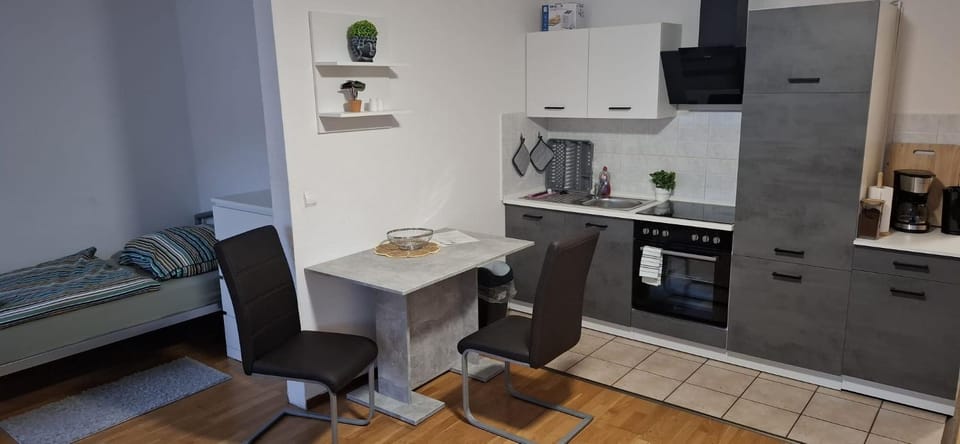 Living room, kitchen