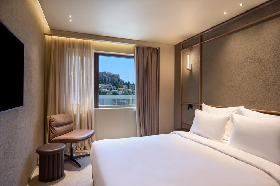 Bed, Photo of the whole room, Bedroom, City view