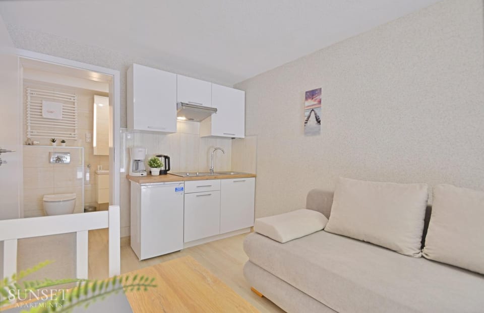 Kitchen or kitchenette, Living room, Seating area, Dining area, oven, stove