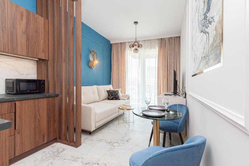TV and multimedia, Kitchen or kitchenette, Living room, Photo of the whole room, Seating area, Dining area