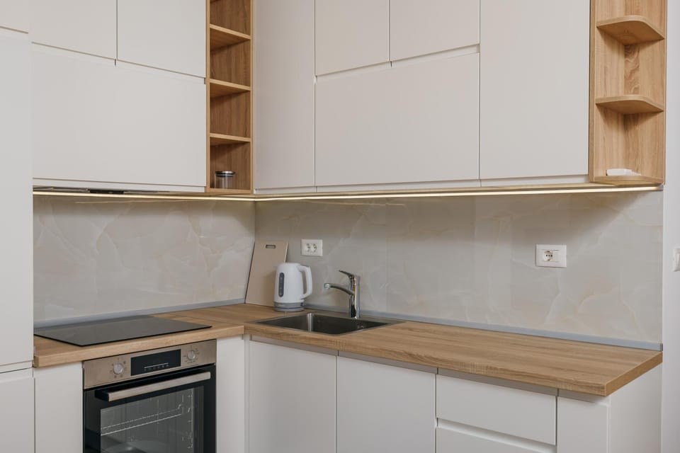 Kitchen or kitchenette, dishwasher