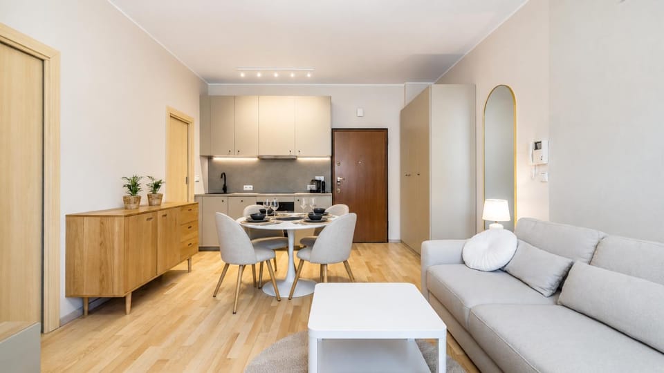 Living room, kitchen